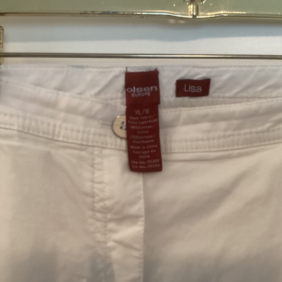 White cotton capris size 16 - Picture 2 of 3